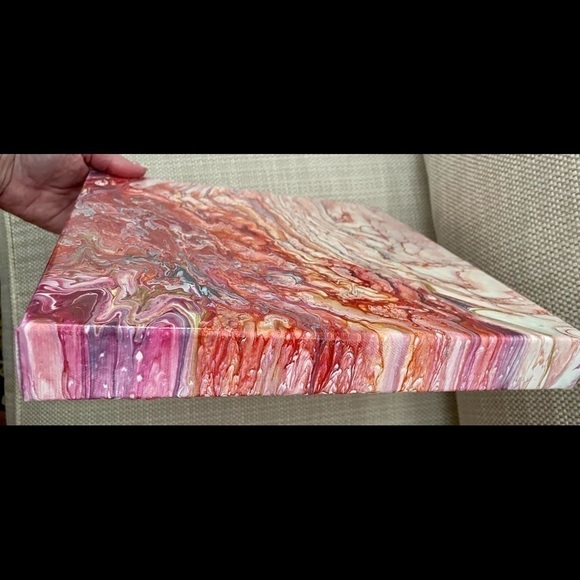 ORIGINAL Genuine Acrylic Painting 12” by 12” on 1” Canvas Unique Handmade in NC - Picture 9 of 11